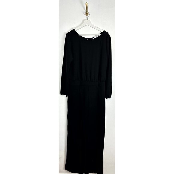 NIKKI LUND Joy Long Sleeve Jumpsuit in Black Size X-Large - Picture 5 of 10